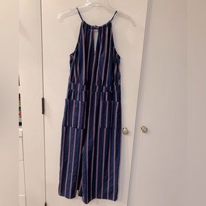 Universal thread striped cropped wide leg jumper/jumpsuit/ romper M